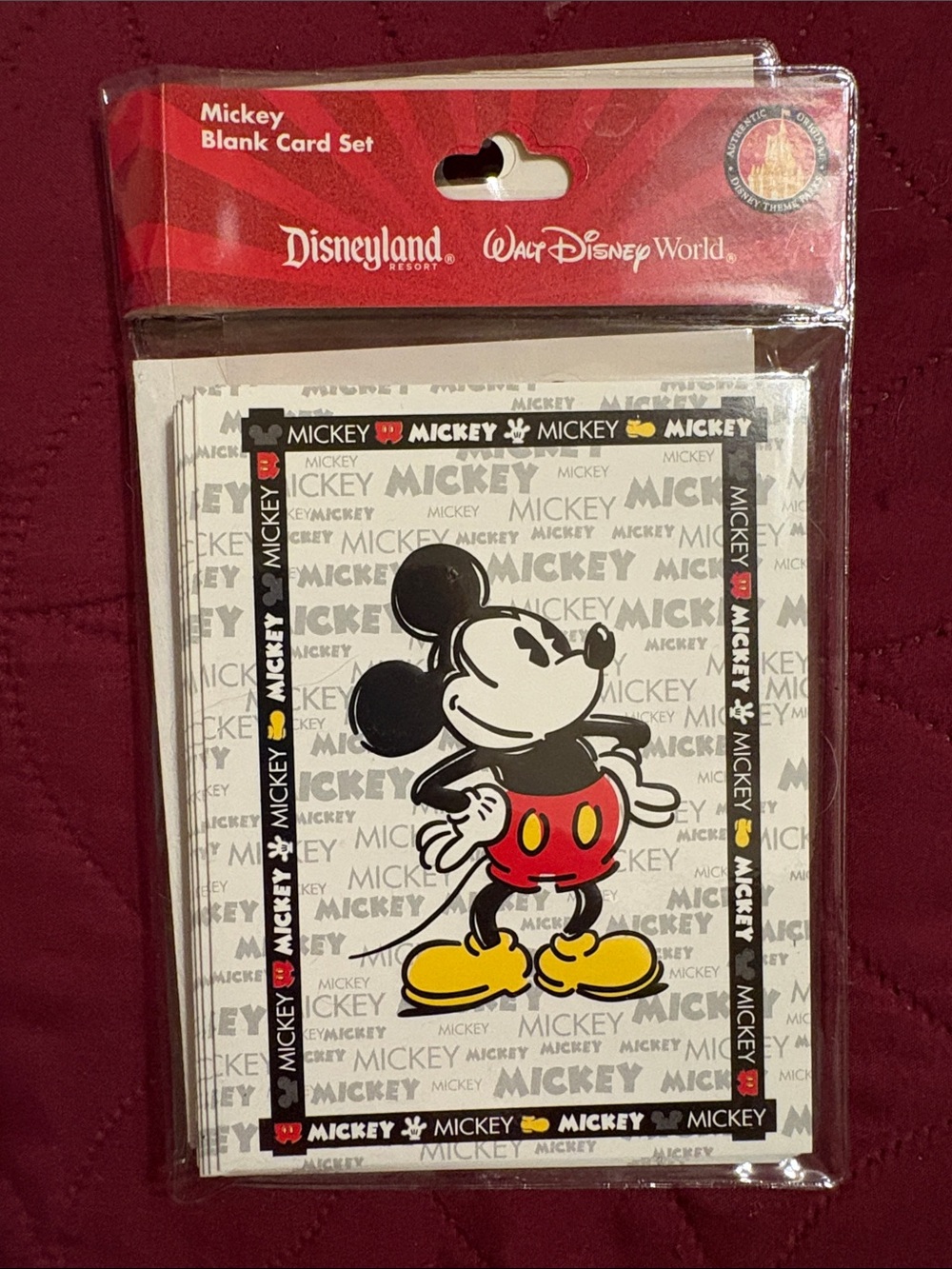 Vintage Disney Mickey Blank Card Set